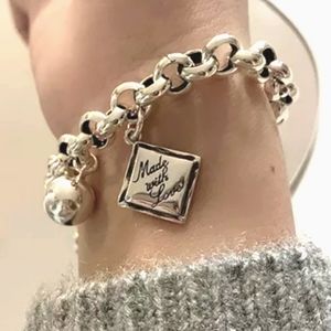 *NEW / Women's Sterling Silver Charm Bracelet